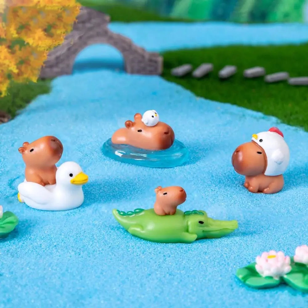 Mini Capybara Figure Toy - Cute Desktop Collectible Animal Model