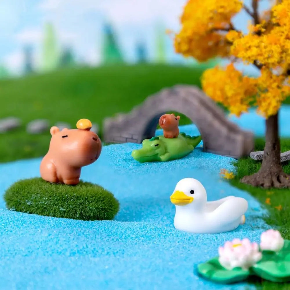 Mini Capybara Figure Toy - Cute Desktop Collectible Animal Model