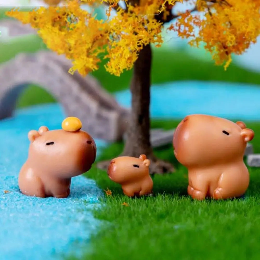 Mini Capybara Figure Toy - Cute Desktop Collectible Animal Model