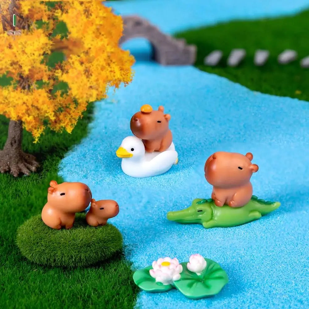 Mini Capybara Figure Toy - Cute Desktop Collectible Animal Model