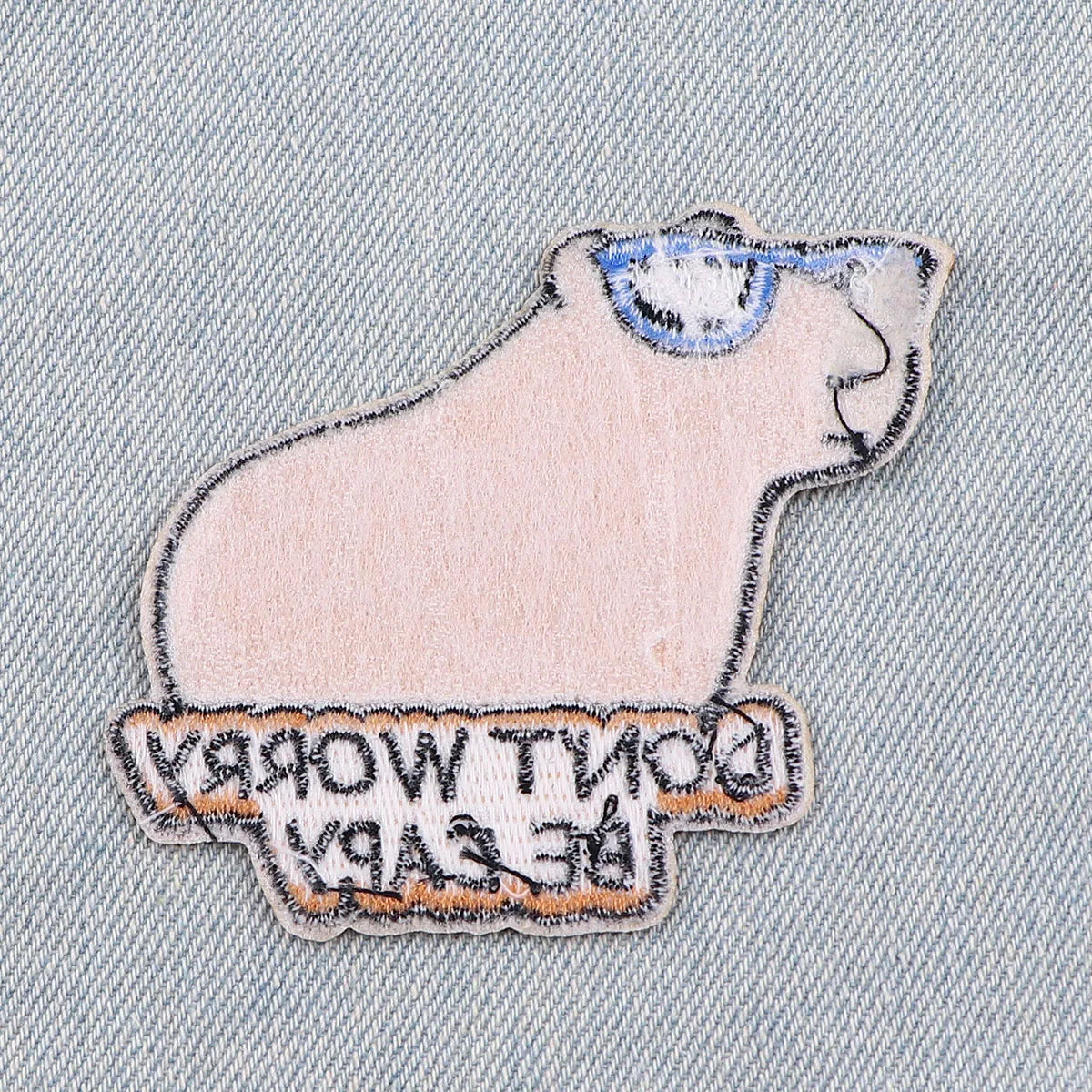Capybara Embroidered Iron-On Patch - Cute Coffee Lover Gift