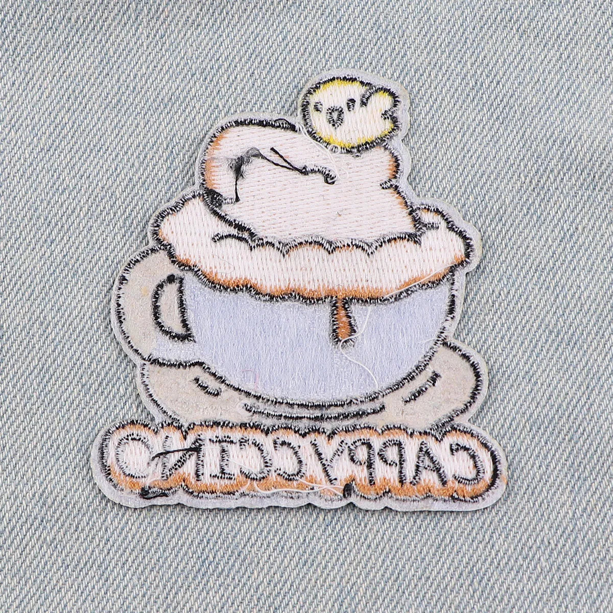 Capybara Embroidered Iron-On Patch - Cute Coffee Lover Gift