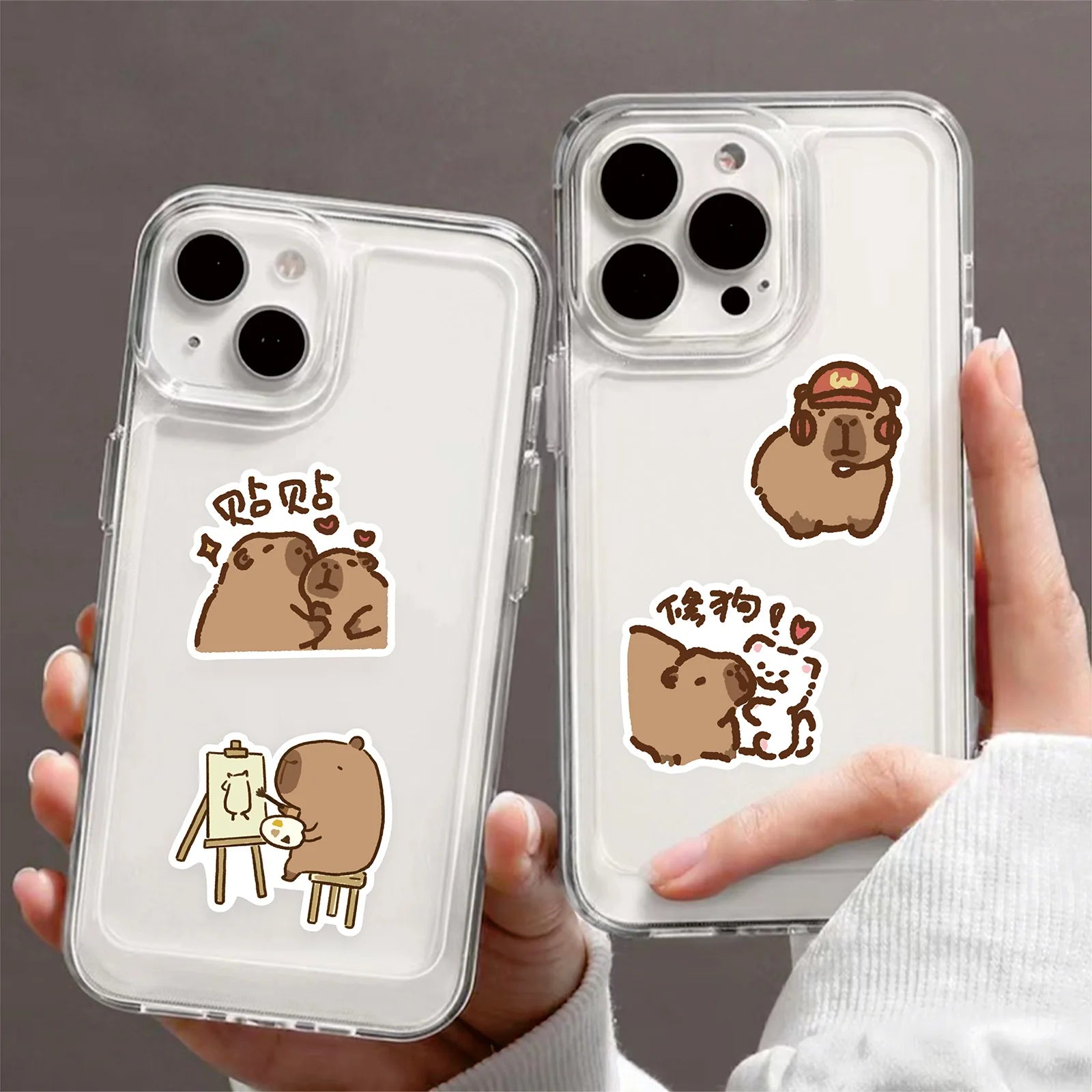 100PCS Capybara Sticker Pack - Cute Waterproof Decals for Laptop, Phone & Car