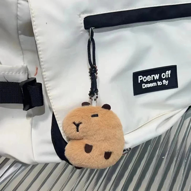 Title: Mini Capybara Plush Keychain - Cute Animal Bag Charm & Holiday Gift
