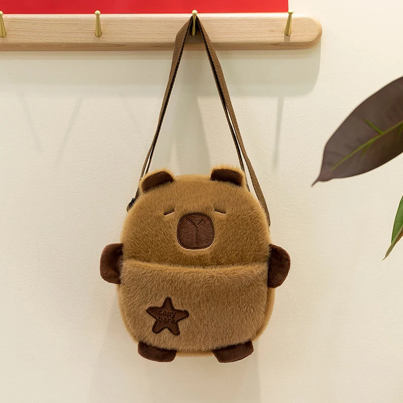 Title: Capybara Plush Backpack - Kawaii Mini Backpack for School & Travel
