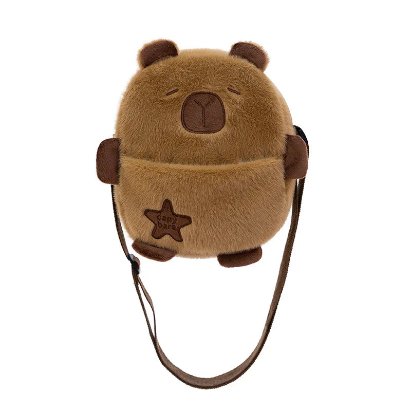 Title: Capybara Plush Backpack - Kawaii Mini Backpack for School & Travel